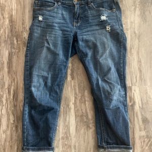 Stitch fix distressed blue jeans(cropped)